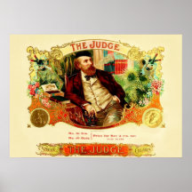 Étiquette vintage de boîte à cigares posters