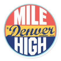Étiquette vintage de Denver