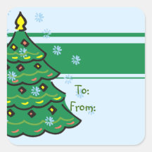 Étiquettes de cadeau d'arbre de Noël Autocollants