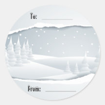 Étiquettes de cadeau de Noël blanc Adhésifs