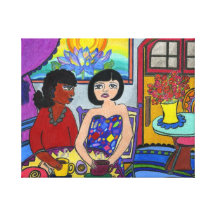 Etnisch, Tussen verschillende rassen, Multiculture Stretched Canvas Afdrukken