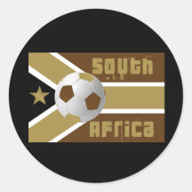 Etnisch Zuidafrikaans browns van de Safari voetbal Ronde Sticker