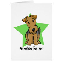 Étoile Airedale Terrier de Kawaii Cartes