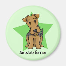 Étoile Airedale Terrier de Kawaii Magnets Pour Réfrigérateur