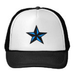 Étoile de bleu et de noir casquette de camionneur
