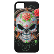 Étoile de crâne de sucre, noire coques iPhone 5 Case-Mate