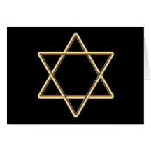 Étoile de David pour la barre Mitzvah ou le bat mi Carte
