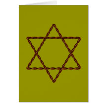 Étoile de David tordue de fil Carte De Vœux