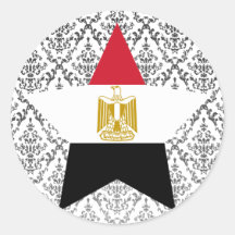 Étoile de l'Egypte Autocollant Rond
