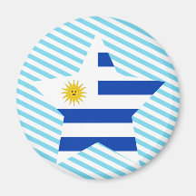 Étoile de l'Uruguay Magnets Pour Réfrigérateur