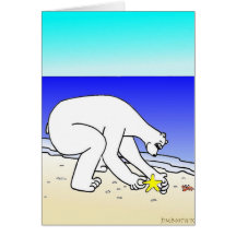 ÉTOILE DE NOËL D'OURS BLANC CARTES DE VŒUX