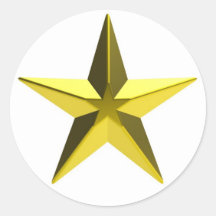 Étoile d'or adhésifs