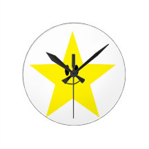 étoile heureuse horloges murales