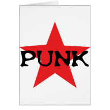 étoile punk rouge carte