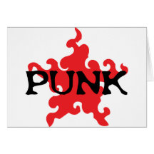 étoile rouge punk cartes de vœux