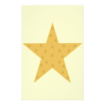 Étoile stationnaire motifs pour papier à lettre