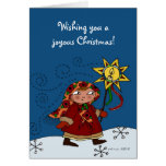 Étoile ukrainienne de Noël Carte De Vœux