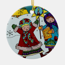 Étoile ukrainienne de Noël Ornements