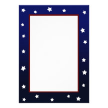 Étoiles à l'invitation bleue de frontière