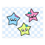 ÉTOILES DE BÉBÉ DE BÉBÉS D'ÉTOILE DE KAWAII CARTES POSTALES
