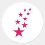 Étoiles de conception autocollants ronds