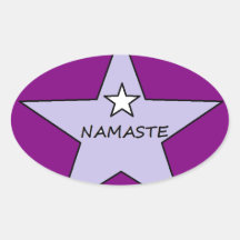 Étoiles de Namaste sur le pourpre Autocollants