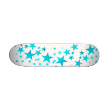 ÉTOILES D'OMG ! ! ! TURQ/WHT PLANCHE À ROULETTE