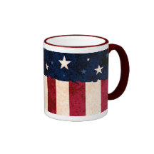 Étoiles et drapeau des Etats-Unis de style d'art p Tasse