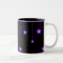 Étoiles sur des ficelles (pourpres) tasse