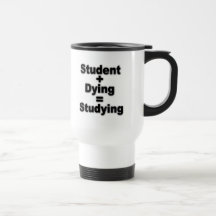 Étude de mort d'étudiant tasse à café