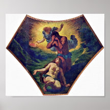 Eugene Delacroix - Adam en Vooravond Print
