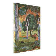 Eugene Paul Gauguin - paysage à la La Dominique Toiles Tendues Sur Châssis