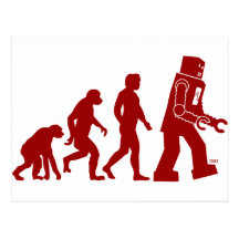 Évolution de robot - de l'homme dans des robots cartes postales
