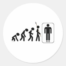 Évolution des hommes autocollants ronds