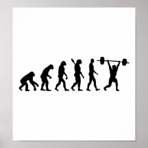 Évolution d'haltérophilie poster