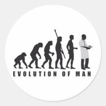 Évolution Doctor Autocollant Rond
