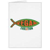 Évolution végétalienne carte de vœux