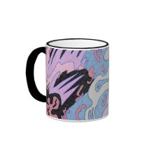 Explosion dans l'espace, tasse d'art abstrait