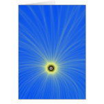 Explosion jaune de couleur sur la carte bleue