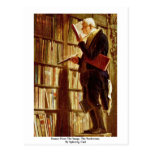 Extrait de l'image, le rat de bibliothèque carte postale