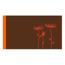 Eyecatching Bruin & Oranje bloemenvisitekaartje