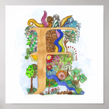 F Verlicht aanvankelijk het monogramhuwelijk van d Poster