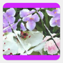 Fabelachtige Bloemen Vierkant Sticker