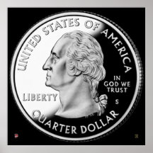 FACE QUARTE DES ETATS-UNIS POSTER