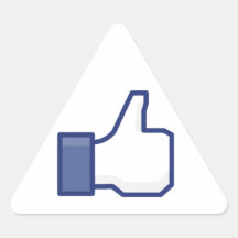 facebook ALS duim omhoog Driehoek Sticker
