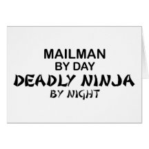 Facteur Ninja mortel par nuit Carte De Vœux