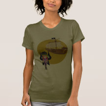 Faery fou de pirate de Morgan et T-shirt de bateau