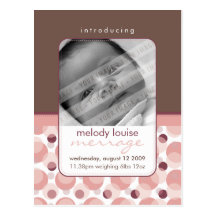 FAIRE-PART DE BÉBÉ : :  bonjour bébé 3 Cartes Postales