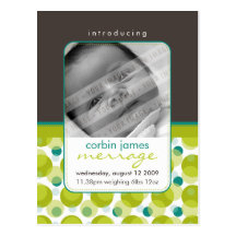 FAIRE-PART DE BÉBÉ : :  bonjour bébé 7 Carte Postale