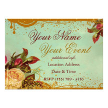 Faire-part de fantaisie rose victorien d'invitatio